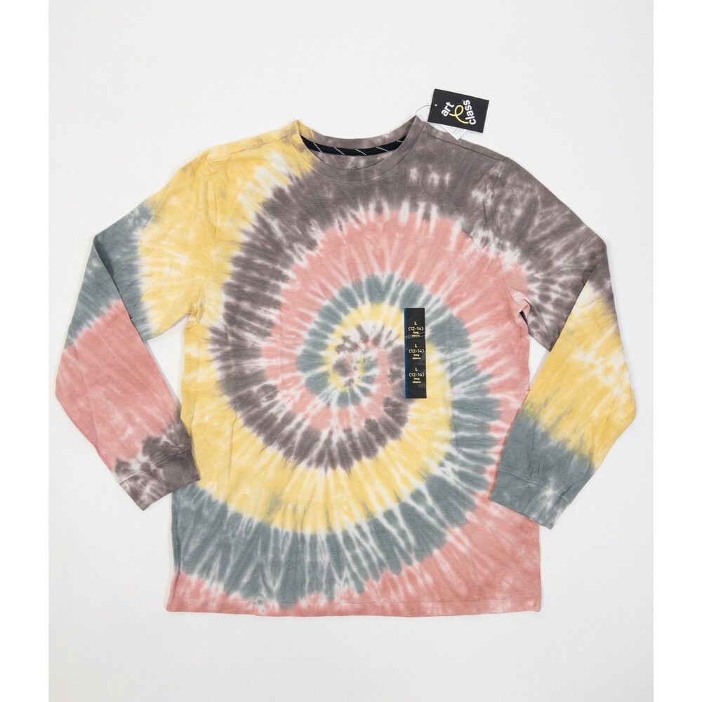 Boys Art Class Long Sleeve Tie Dye T Shirt Size Large 12/14!